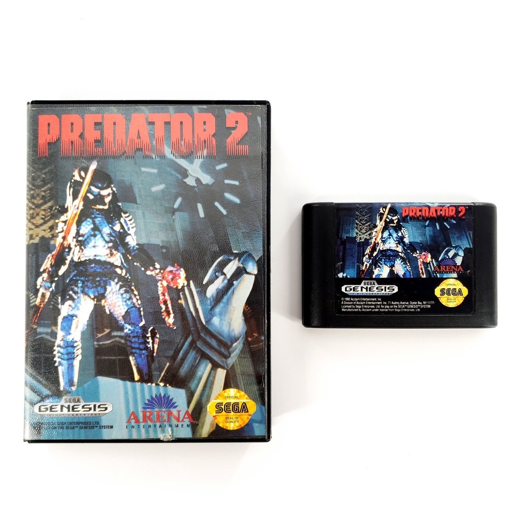 Predator 2 (Sega Genesis, 1992) Authentic No Manual Tested & Works